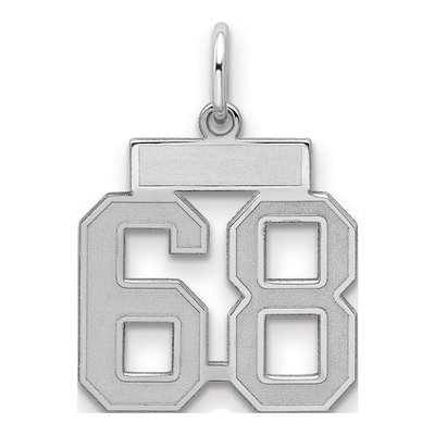 Sterling Silver Number 68 Charm