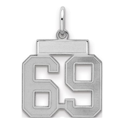 Sterling Silver Number 69 Charm