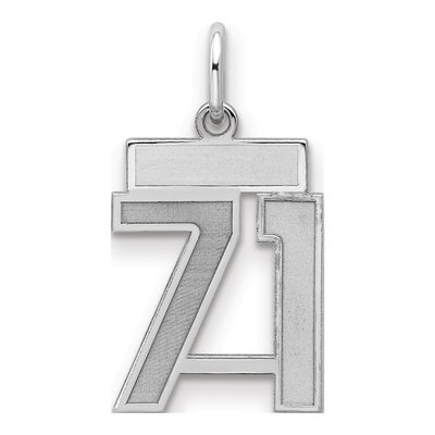 Sterling Silver Number 71 Pendant