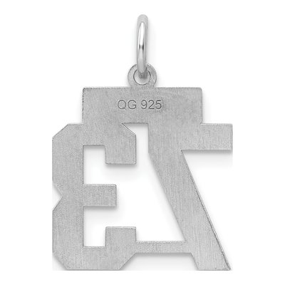Sterling Silver Number 73 Charm – view 5