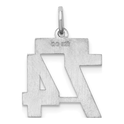 Sterling Silver Number 74 Charm – view 5