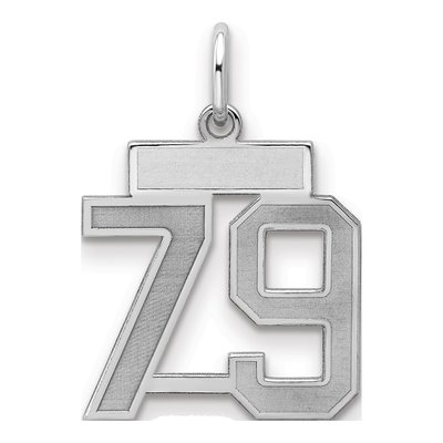 Sterling Silver Number 79 Charm