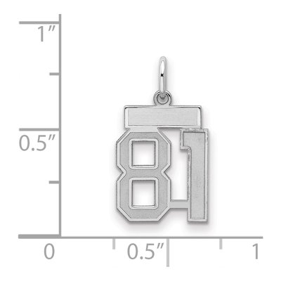Sterling Silver Number 81 Charm | Personalized – view 2