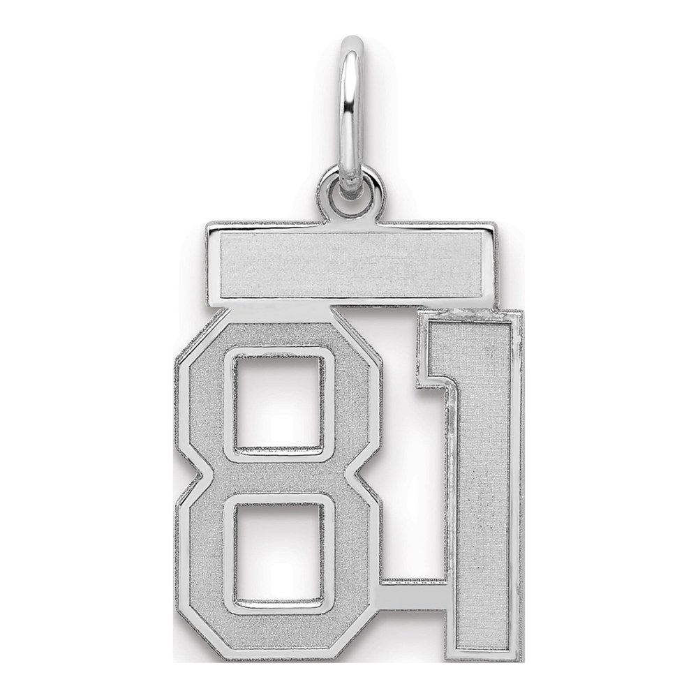 Sterling Silver Number 81 Charm