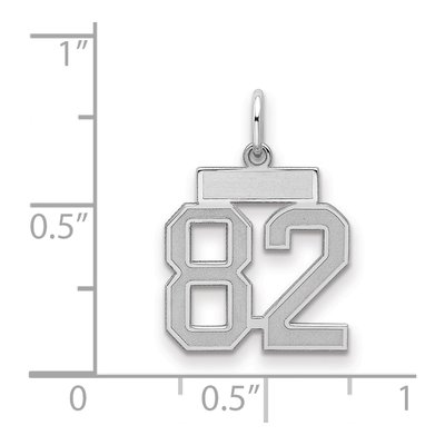 Sterling Silver Number 82 Charm – view 2