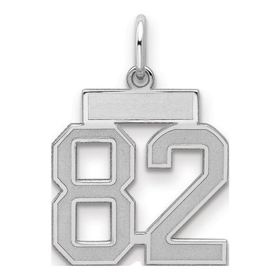 Sterling Silver Number 82 Charm