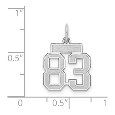 Sterling Silver Number 83 Charm – view 4