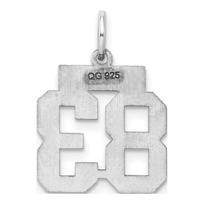 Sterling Silver Number 83 Charm – view 5