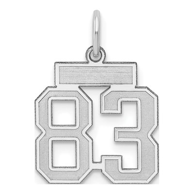 Sterling Silver Number 83 Charm