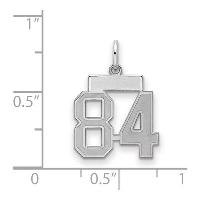 Sterling Silver Number 84 Charm – view 2