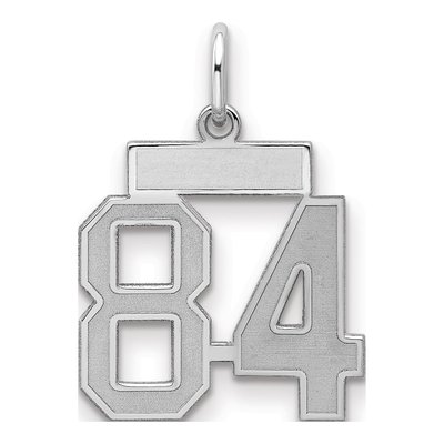 Sterling Silver Number 84 Charm
