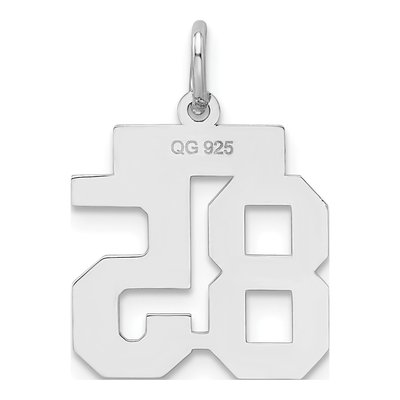 Sterling Silver Number 85 Charm – view 5
