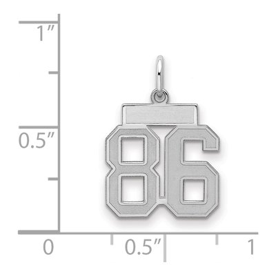 Sterling Silver Number 86 Charm – view 2