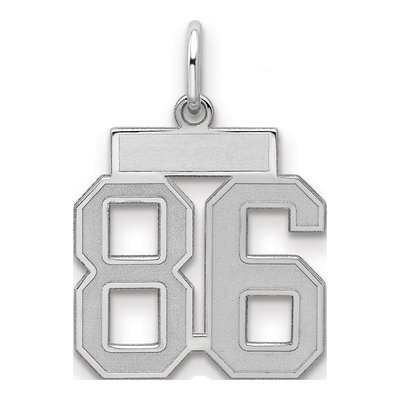 Sterling Silver Number 86 Charm