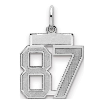 Sterling Silver Number 87 Charm