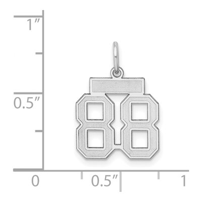 Sterling Silver Number 88 Charm – view 4
