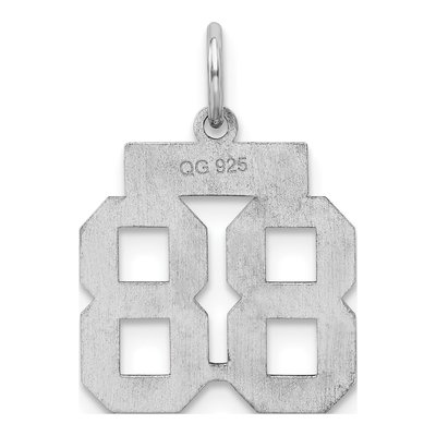 Sterling Silver Number 88 Charm – view 5