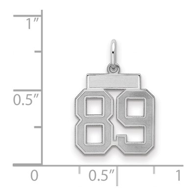 Sterling Silver Number 89 Charm – view 2