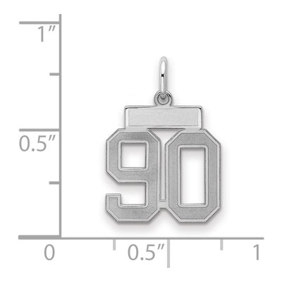 Sterling Silver Number 90 Charm – view 2
