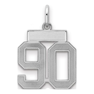 Sterling Silver Number 90 Charm