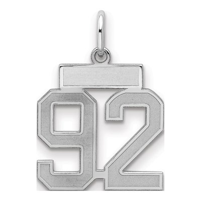 Sterling Silver Number 92 Charm