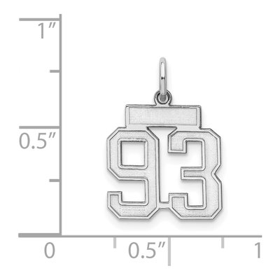 Sterling Silver Number 93 Charm – view 4