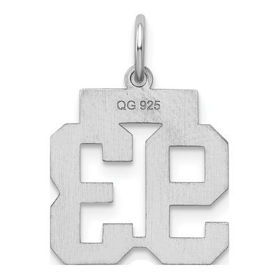 Sterling Silver Number 93 Charm – view 5