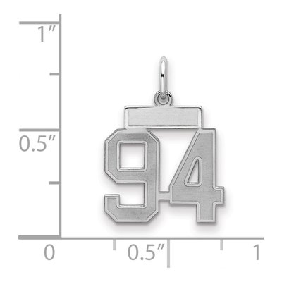 Sterling Silver Number 94 Charm – view 2