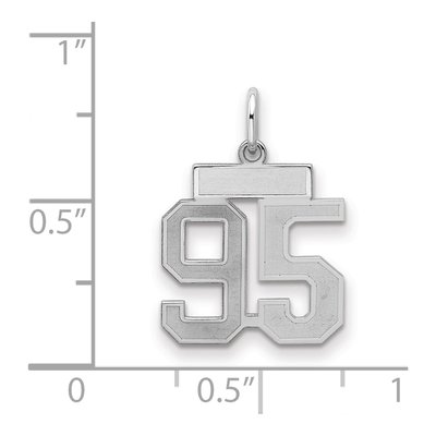 Sterling Silver Number 95 Charm – view 2