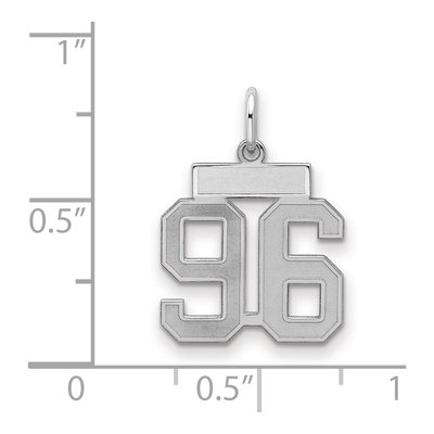 Sterling Silver Number 96 Charm – view 2