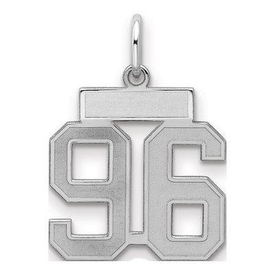 Sterling Silver Number 96 Charm