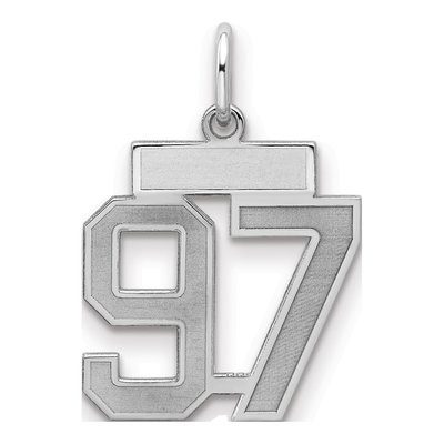 Sterling Silver Number 97 Charm
