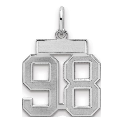 Sterling Silver Number 98 Charm