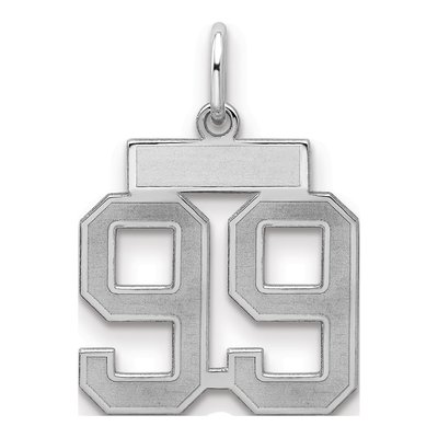 Sterling Silver Number 99 Charm