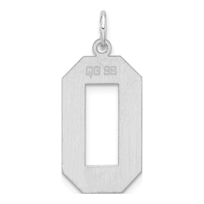 Sterling Silver Number 0 Charm – view 4