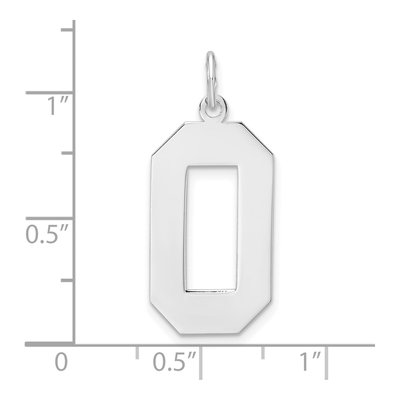 Sterling Silver Number 0 Charm – view 5