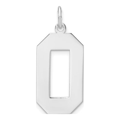Sterling Silver Number 0 Charm