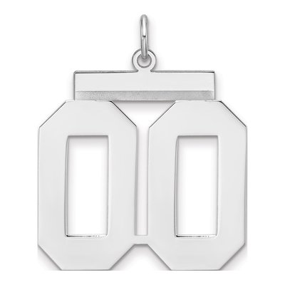 Sterling Silver Number 00 Charm Pendant