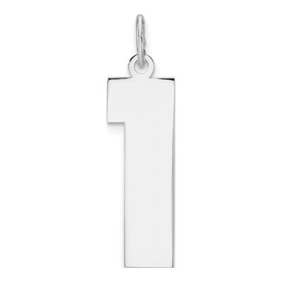 Sterling Silver Number 1 Charm