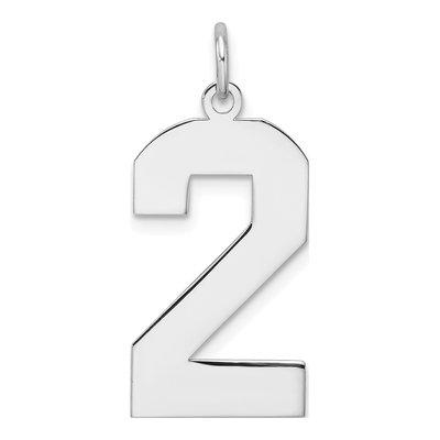 Sterling Silver Number 2 Pendant