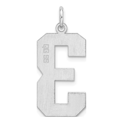 Sterling Silver Number 3 Charm – view 4