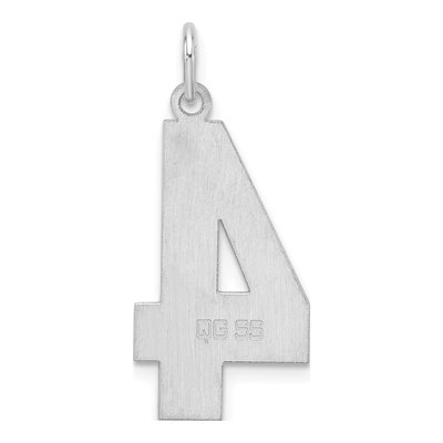 Sterling Silver Number 4 Pendant – view 4