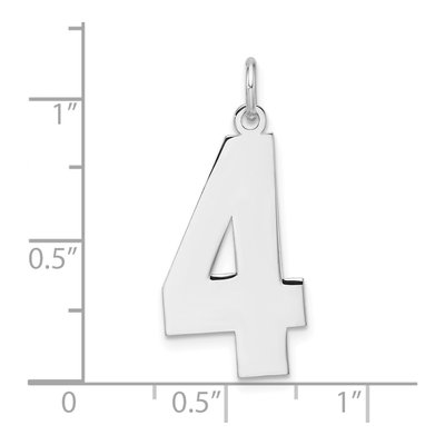 Sterling Silver Number 4 Pendant – view 5