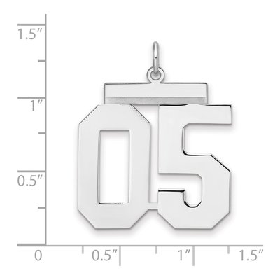 Sterling Silver Number 05 Charm – view 2