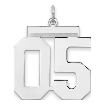 Sterling Silver Number 05 Charm