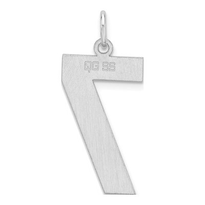 Sterling Silver Number 7 Pendant – view 4
