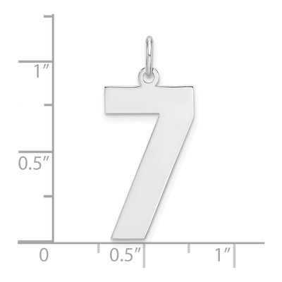 Sterling Silver Number 7 Pendant – view 5