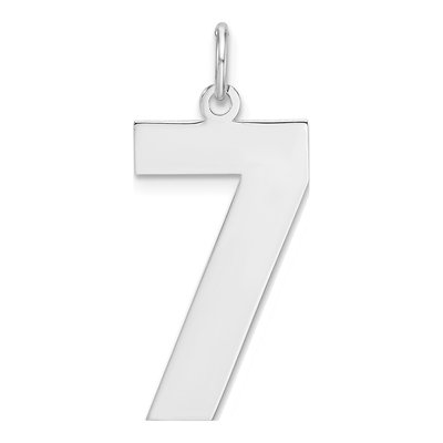 Sterling Silver Number 7 Pendant