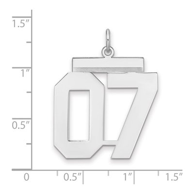 Sterling Silver Number 07 Charm – view 2