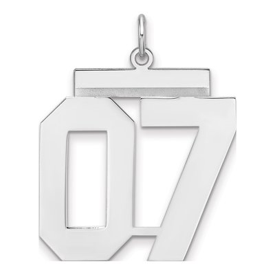 Sterling Silver Number 07 Charm